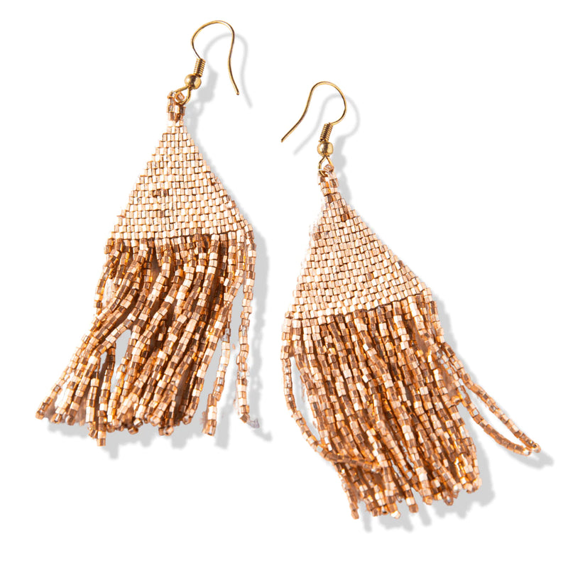 Lexie Beaded Fringe Earrings