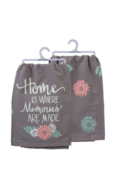 Home Is Where Memories Are Made Dish Towel-Primitives By Kathy-Sandy's Secret Wednesdays Unique Boutique