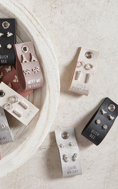 Leather Tag Earring Set-Creative Brands-Sandy's Secret Wednesdays Unique Boutique