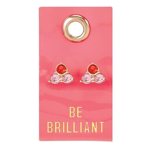 Leather Tag Gemstone Earrings-Creative Brands-Sandy&