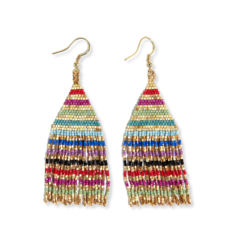 Lexie Beaded Fringe Earrings