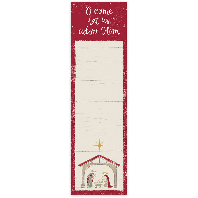 O Come Let Us Adore Him List Notepad