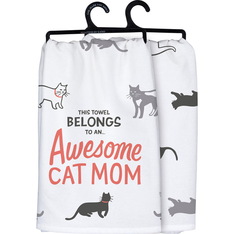 Cat Mom Dish Towel