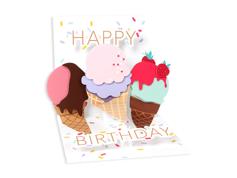 Birthday Ice Cream Pop-Up Greeting Card