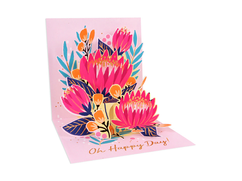 Protea Happy Day Pop-Up Greeting Card