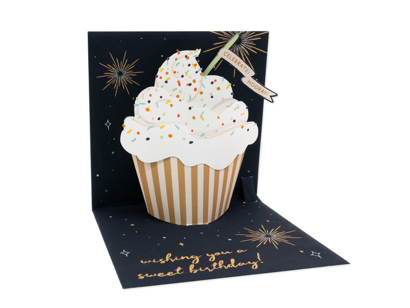 Vanilla Cupcake Birthday Pop-Up Greeting Card