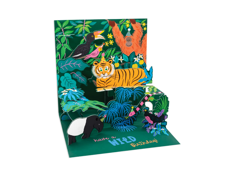 Tropical Forest Birthday Pop-Up Greeting Card