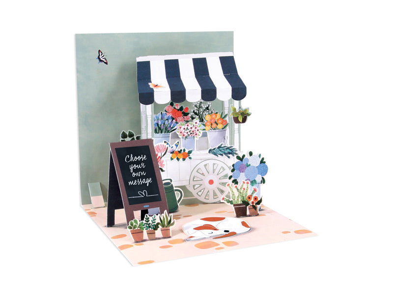 Flower Cart Pop-Up Greeting Card