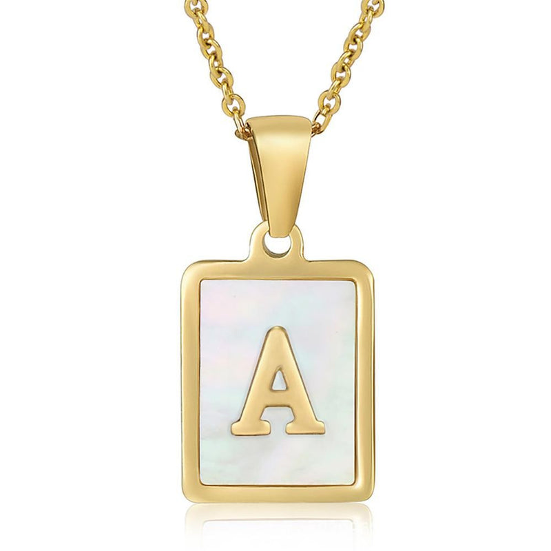 Mother-of-Pearl Monogram Necklace
