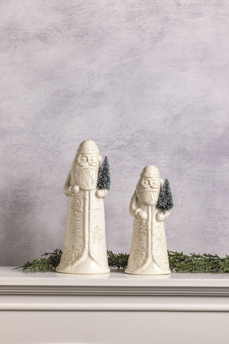 Milk Glass Santa Sitter