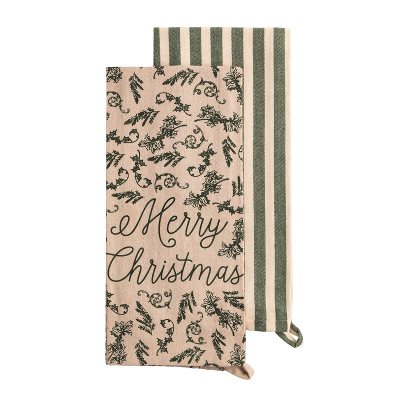 Toile Christmas Towel Set