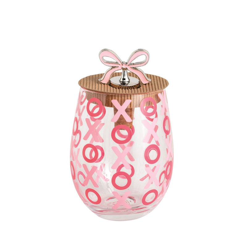 Valentines Day Wine Glass with Stopper