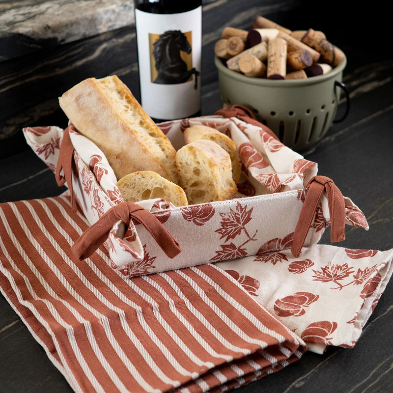 Pumpkin Harvest Tea Towel & Bread Basket Set