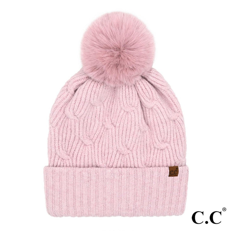 Alice Chain Link Knitted Pom Beanie