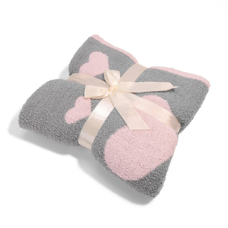Super-Soft Heart Knit Blanket