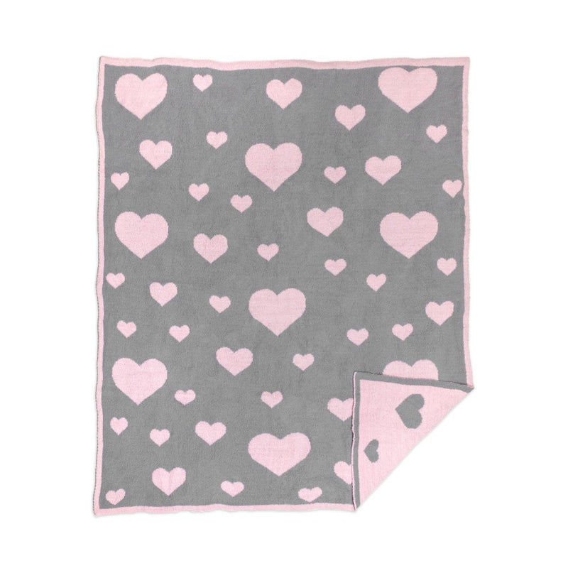 Super-Soft Heart Knit Blanket