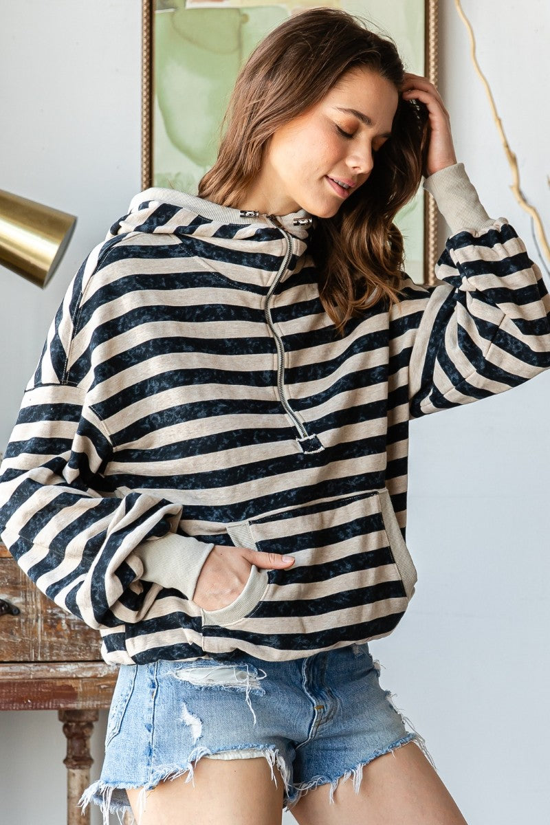 Brenna Striped Hoodie