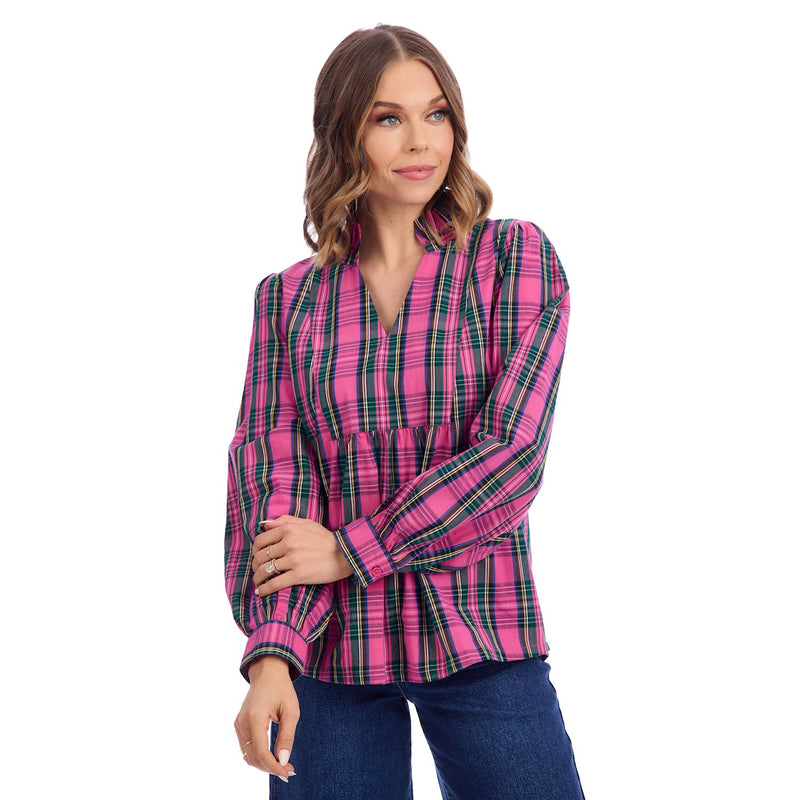 Mitzy Plaid Top