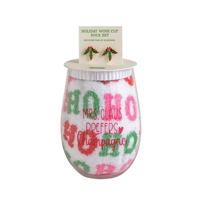 Christmas Sock and Earring Set