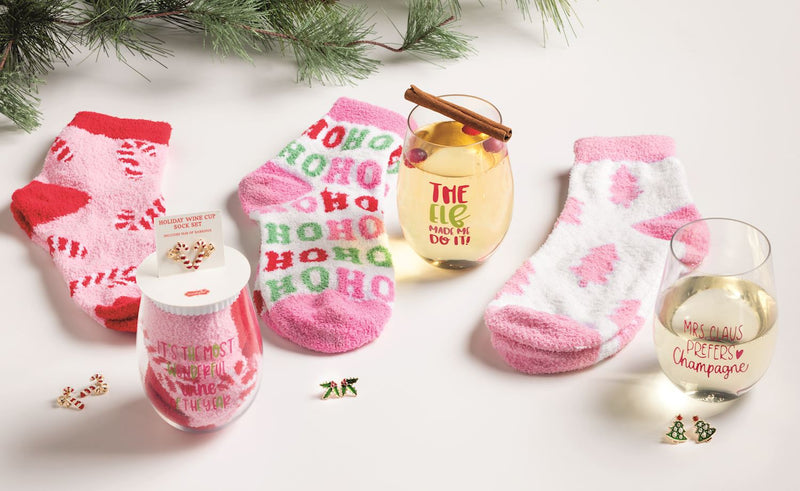 Christmas Sock and Earring Set