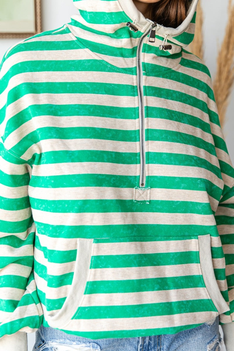 Brenna Striped Hoodie