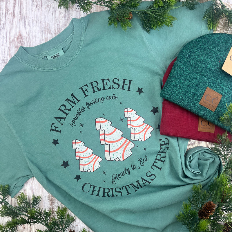 Farm Fresh Frosted Christmas Tree Tee