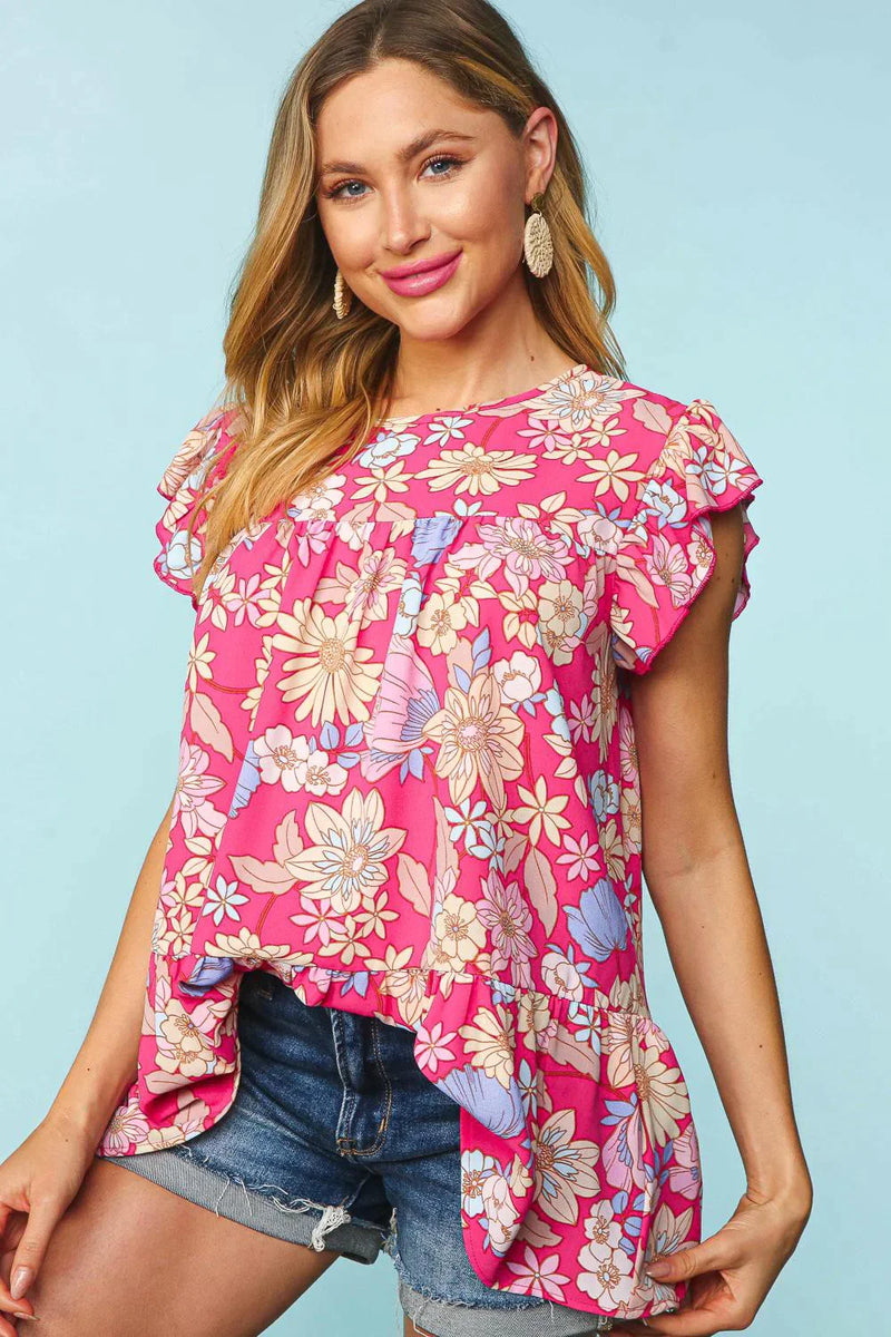 Charlotte Floral Top - Curvy