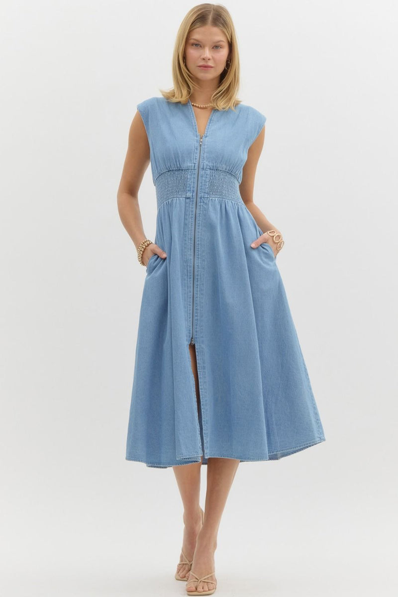 Darla Denim Midi Dress