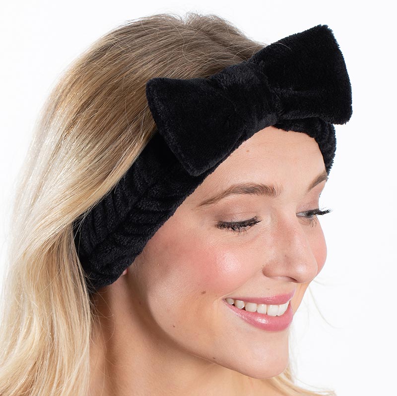 Plush Bow Spa Headband