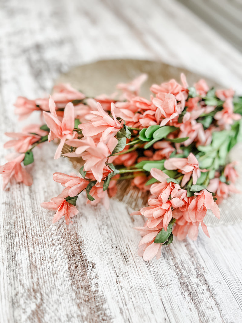 Peach Wildfire Floral Pick