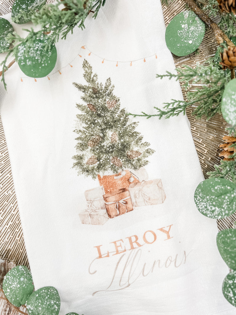Personalized Christmas Tree Towel
