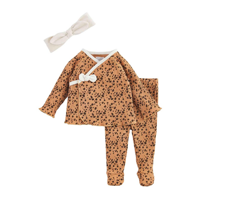 Tonal Fawn Baby Outfit Set