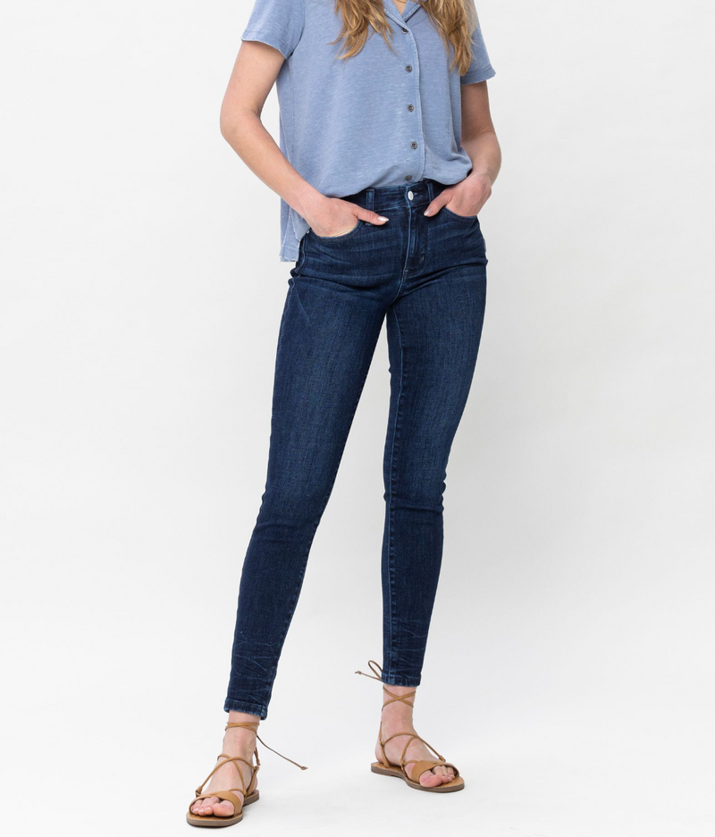 Mallory Crinkle Ankle Skinny Jean - Curvy