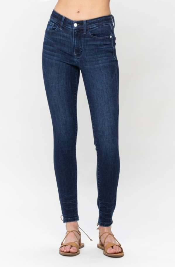 Mallory Crinkle Ankle Skinny Jean - Curvy