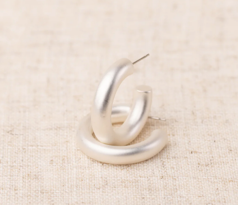 Sara Earrings (thick small hoops)