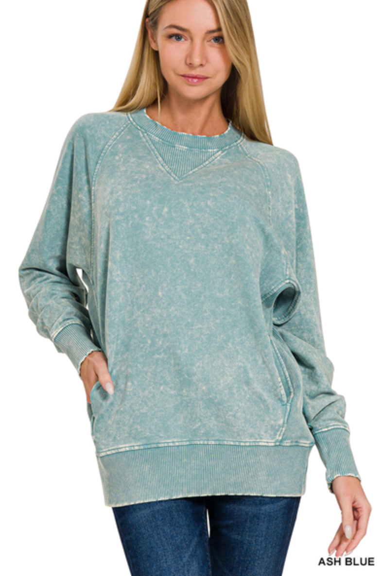Monica Acid Washed Pullover