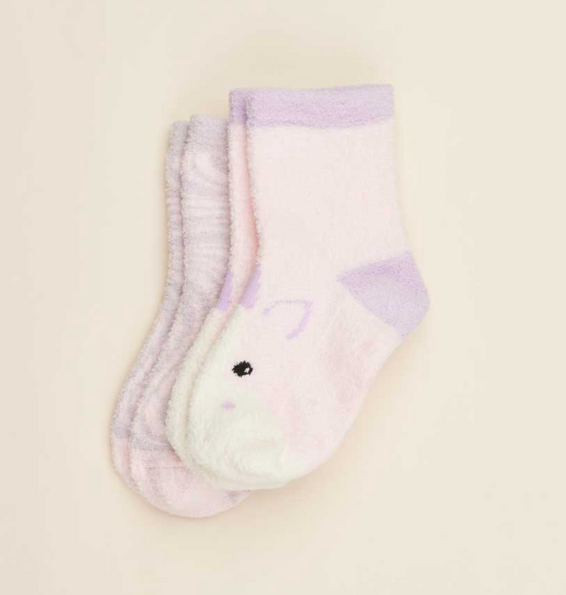 Warmies Plush Crew Socks - Unicorn