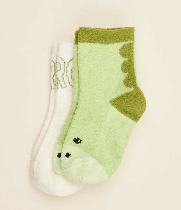 Warmies Plush Crew Socks - Dinosaur