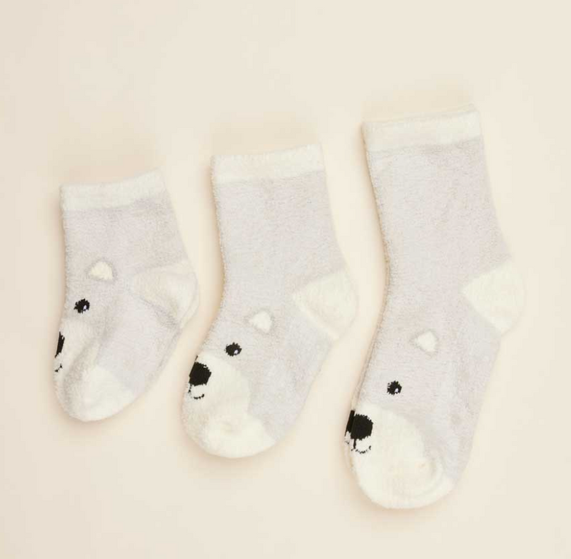 Warmies Plush Crew Socks - Marshmallow Bear