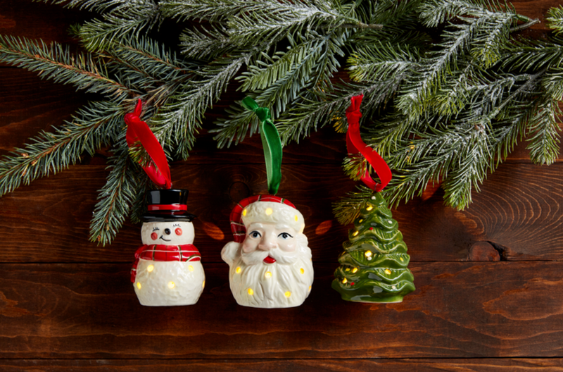 Ceramic Christmas Light Up Ornament