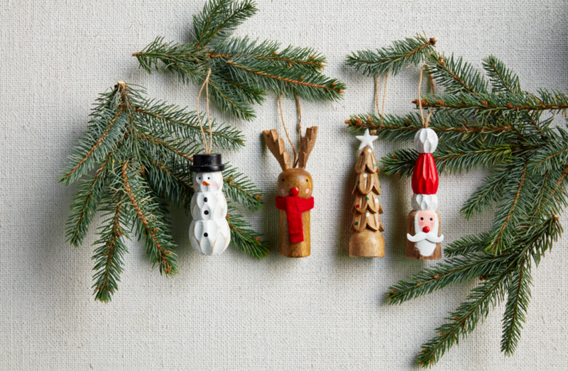 Christmas Wood Peg Ornaments