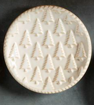 White Christmas Tidbit Plates