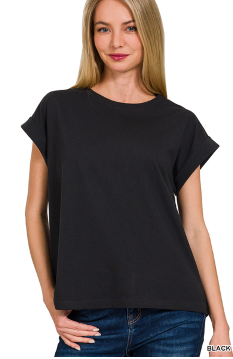 Melissa Folded Sleeve Tee