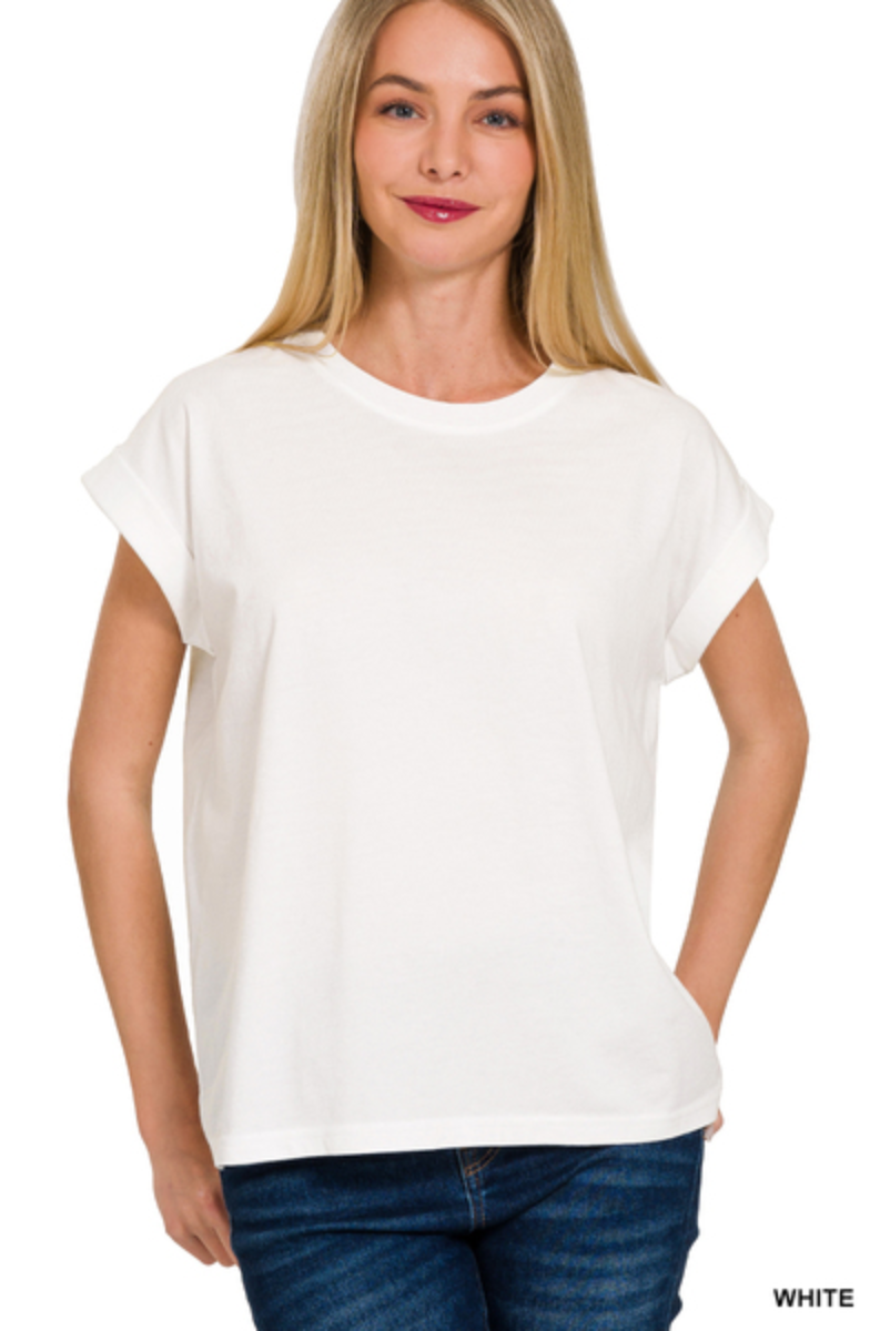 Melissa Folded Sleeve Tee