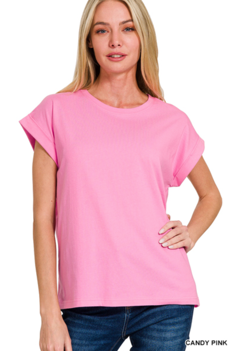 Melissa Folded Sleeve Tee