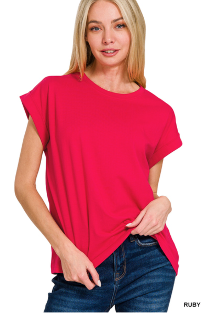 Melissa Folded Sleeve Tee