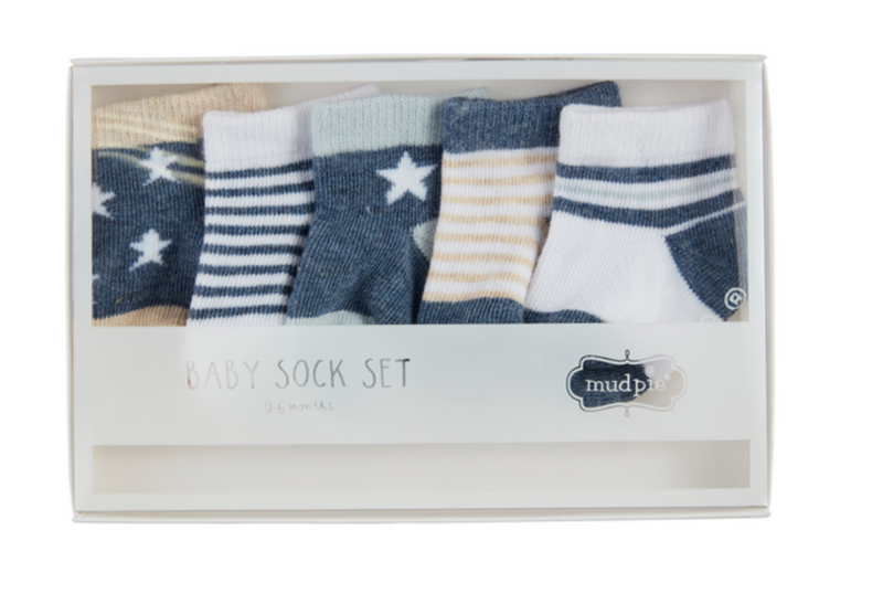 Navy Star Sock Set