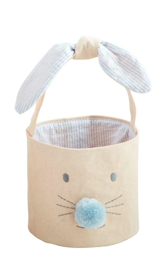 Blue Bunny Face Easter Basket