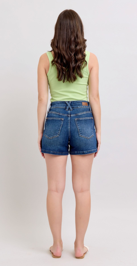 Piper High Waist Button Waistband Shorts