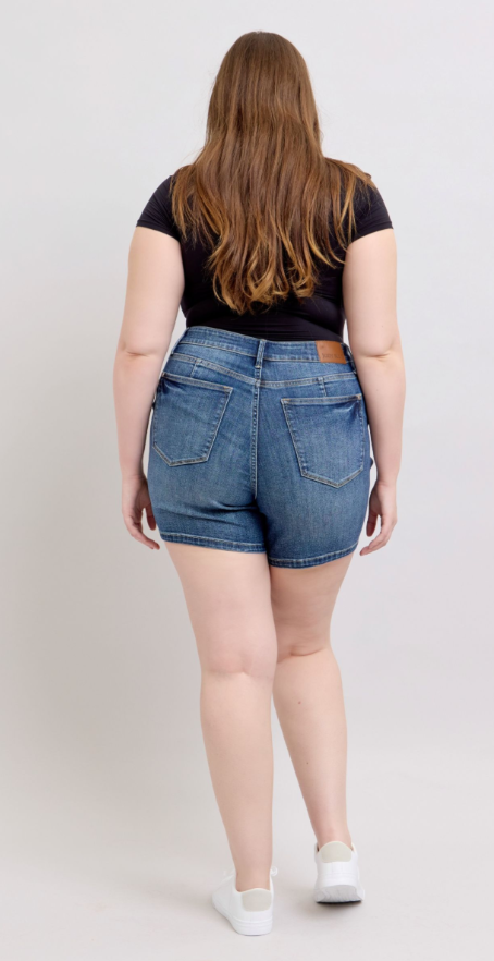 Laura Mid Rise Tummy Control Shorts - Curvy -